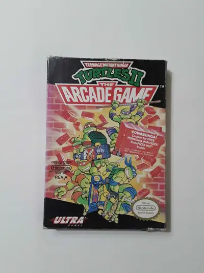 Teenage Mutant Ninja Turtles 2 The Arcade Game (pizza offer box version) for the Original Nintendo....