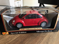 Die Cast 1:18 Red Volkswagen New Beetle Special Edition Rouge