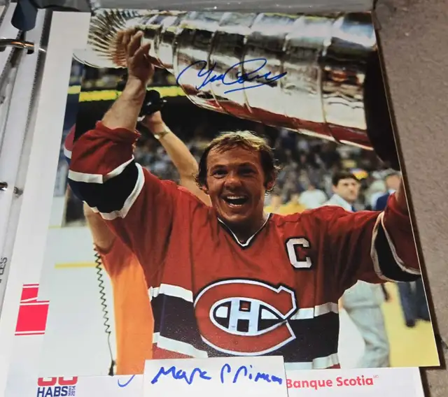 Yvan Cournoyer signed 8x10 photo HOF Canadiens Hockey in Arts & Collectibles in City of Montréal - Image 2