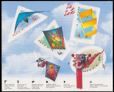 Canada Post 1999 Kite Stamps Temporary Tattoos, View more