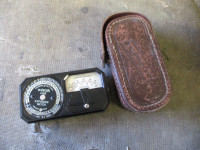 1930s WESTON CINE EXPOSURE LIGHT METER $15. LEATHER CASE PHOTO