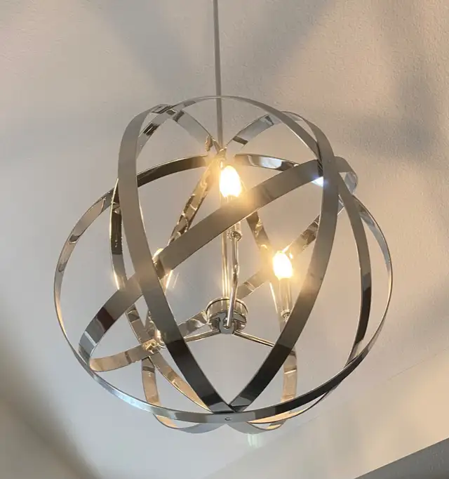 Chandelier Light Fixtures Chrome Modern 2 available in Indoor Lighting & Fans in London - Image 2