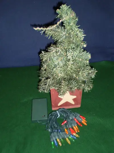 Mini Christmas Tree, 13 inches with 25 Noma LED Lights, View more