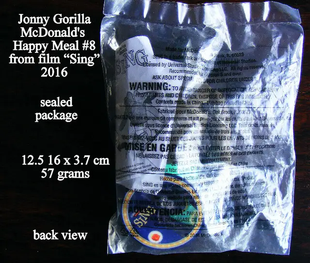 McDonald’s Sing Happy Meal Toy #8 Jonny Gorilla sealed pack new in Arts & Collectibles in City of Toronto - Image 9