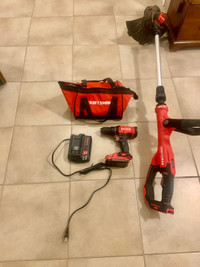 BRAND NEW CRAFTSMAN DRIL AND WEED TRIMMER