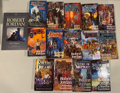 15x Wheel of Time books (complete) by Robert Jordan, View more