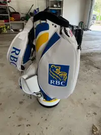 Golf tour bag signed by PGA players