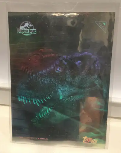Jurassic Park Topps T. Rex Hologram Card (1of4) 1992, View more