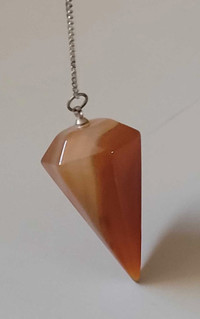 Natural Orange Aventurine Crystal Healing Pendulum 