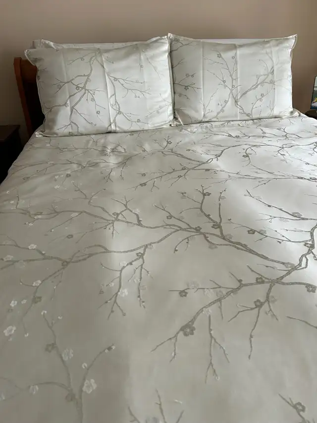 GLUCKSTEIN QUEEN DUVET COVER AND SHAMS in Bedding in Ottawa - Image 2