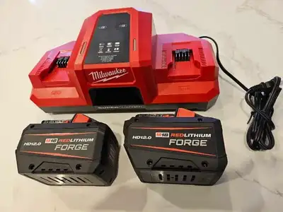Brand new Milwaukee 12.0 Forge Batteries with Supercharger, View more