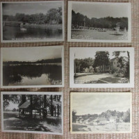 6 Vintage Black and White Postcards - 1950s