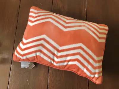 Ombré Orange White Lumbar Cushion Pillow Throw Home Decor, View more