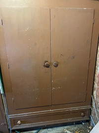Wardrobe clothes closet with bottom drawer in Good Condition