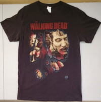 The Walking Dead Walkers Zombies Black Medium Cotton T-shirt