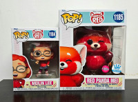 Funko Pop Disney Pixar Turning Red Set Red Panda Mei Flocked