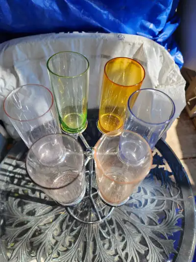 Vintage champagne glasses with stand , View more
