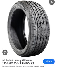 3 Michelin Primary tires 70% Thread 225/65 R17 102 H 