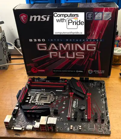 MSI B360 Gaming Plus Ver: 2.0 (MS-7B22) ATX Motherboard - AS IS, View more