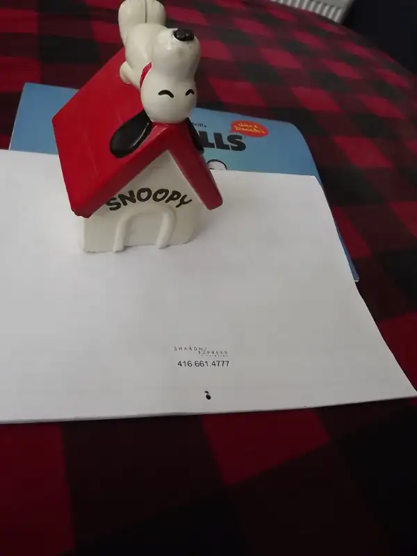VINTAGE CERAMIC "SNOOPY DOGHOUSE" PEANUTS PIGGY BANK in Arts & Collectibles in City of Toronto - Image 2