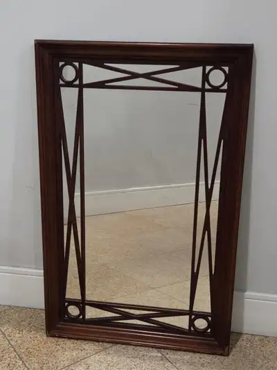 Vintage Wood Wall Mirror, View more