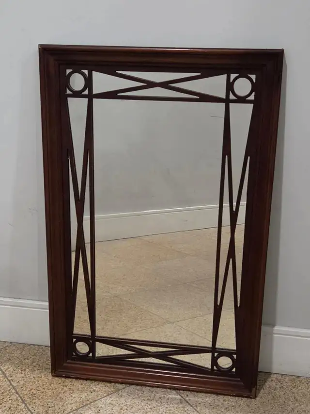 Vintage Wood Wall Mirror
