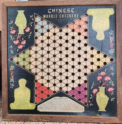 Vintage 1939 Board Game Chinese Marble Checkers, View more