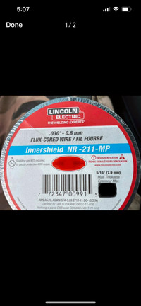 .030 Lincoln Flux-Cored wire. 2 lb. $40. 