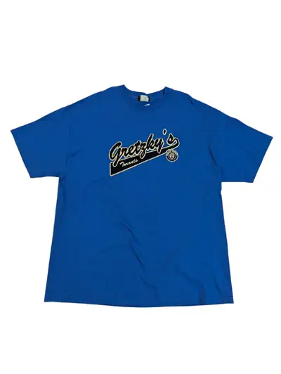 NEW WITHOUT TAGS mens 2xl Gretzky’s Toronto collector T-shirt with embroidered patch on front and sm...