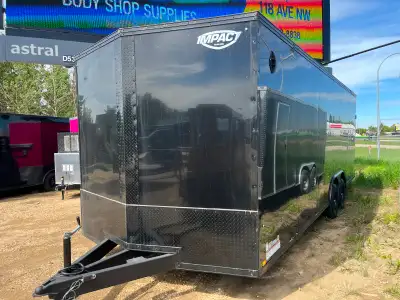 For Sale - 2026 Impact Quake 8.5x24 Enclosed Cargo Trailer Tandem 5200 lb Axles Blackout Package Pol...