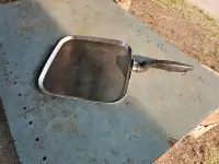 Vintage stainless steel griddle skillet pan