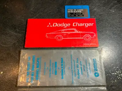 "Dodge Charger 1967 Operating Instructions" OEM Part Number: 812707269 Includes original steel Chrys...