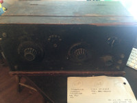 Antique WWI Cunnigham 3 Tube AM Radio