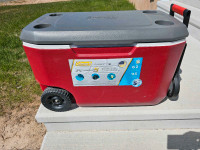 Coleman Cooler with wheels and pull handle