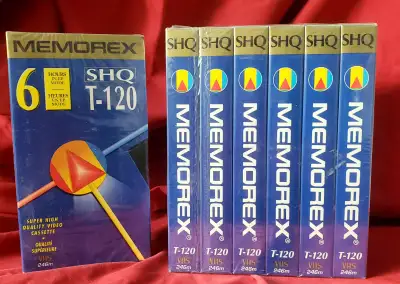MEMOREX SHQ T-120 VHS tapes — factory-sealed, View more