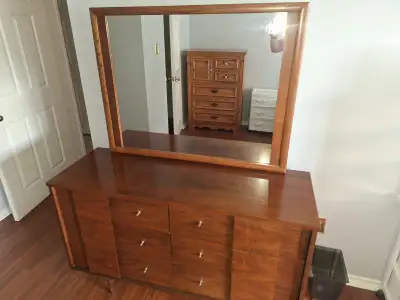 Knechtel wooden dresser with large mirror, View more