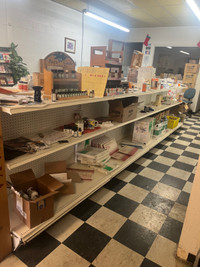 Store shelves and fixtures