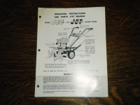 Ariens Jet and Super Jet Tillers Operating and Parts List Manual