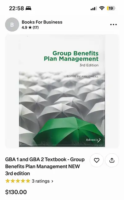 Group Benefits Plan Management Textbook: GBA and CEBS, View more