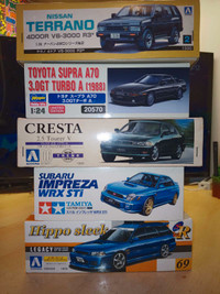 1:24 Assorted Model Car Kits - Fujimi Aoshima Hasegawa Tamiya