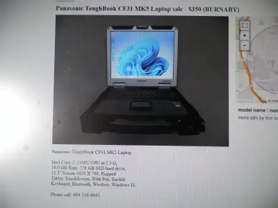 Panasonic ToughBook CF31 MK5 i5-5th Laptop, View more