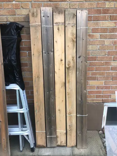 Perfect pressure treated wood fencing from three years ago, will cover 50 linear feet, First come fi...