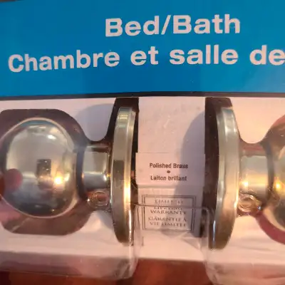 Gatehouse Bed /bath door knob, polished brass new, View more
