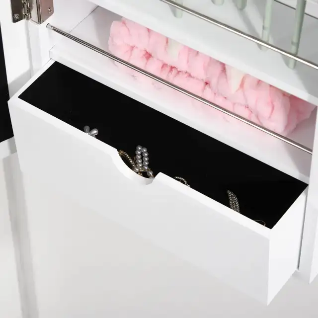 Jewelry Armoire with Mirror, Jewelry Cabinet with 18 LED Lights, in Home Décor & Accents in Markham / York Region - Image 11