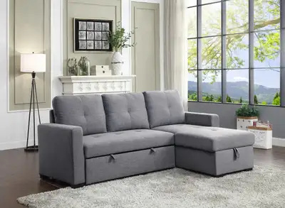 Lily Sofa Bed Sectional with storage and reversible Chaise, NEW, View more