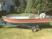 Sterling 14’ Aluminum Fishing Boat. with 9.9 Evinrude