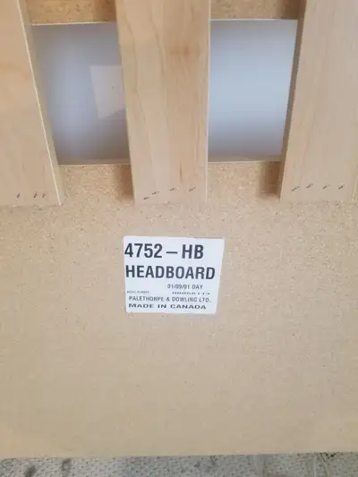 Queen headboard  one side table and a dresser, View more