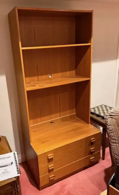 Vintage MCM Teak Wall Unit., View more