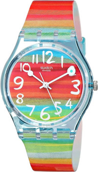 Swatch Women's COLOR THE SKY GS124 Rainbow Watch