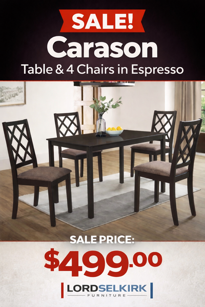 Lord Selkirk Furniture - Carason - Table & 4 Chairs in Espresso, View more